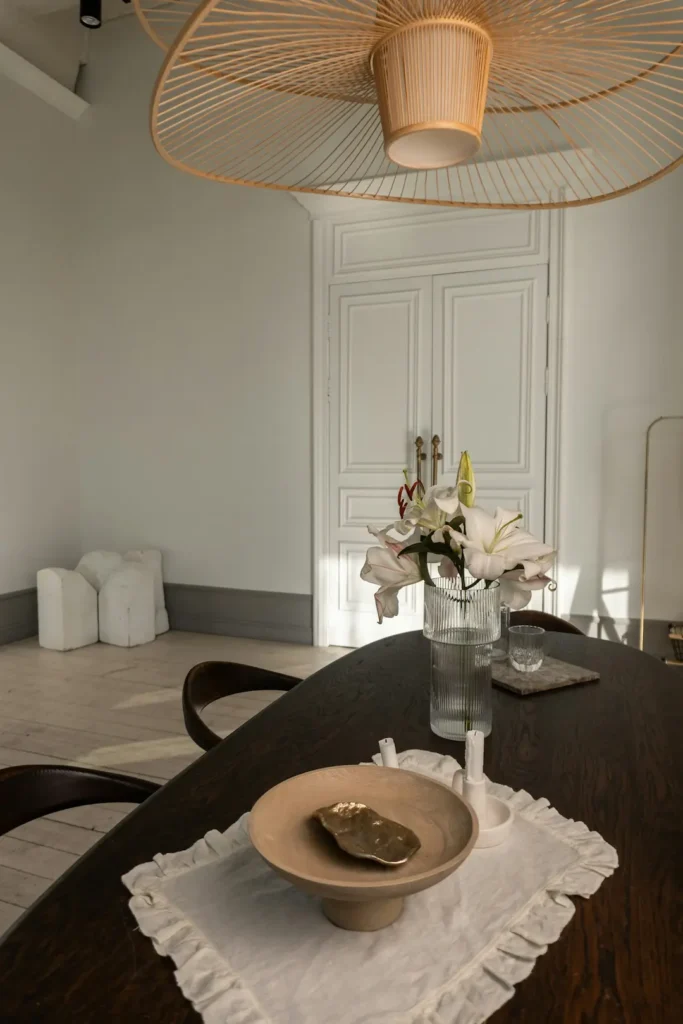 quiet luxury textiles with linen and wool in soft neutral tones